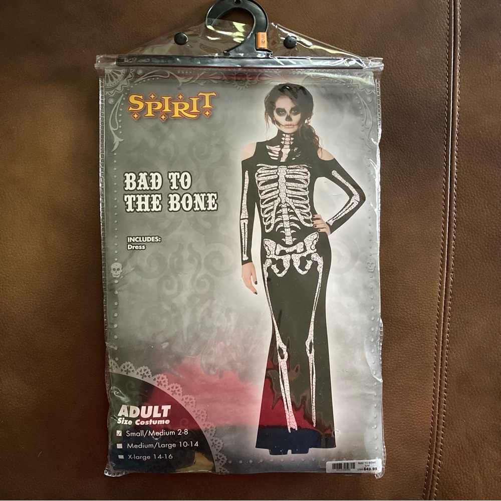 BAD TO THE BONE Halloween Women’s Costume Size SMALL 2-8